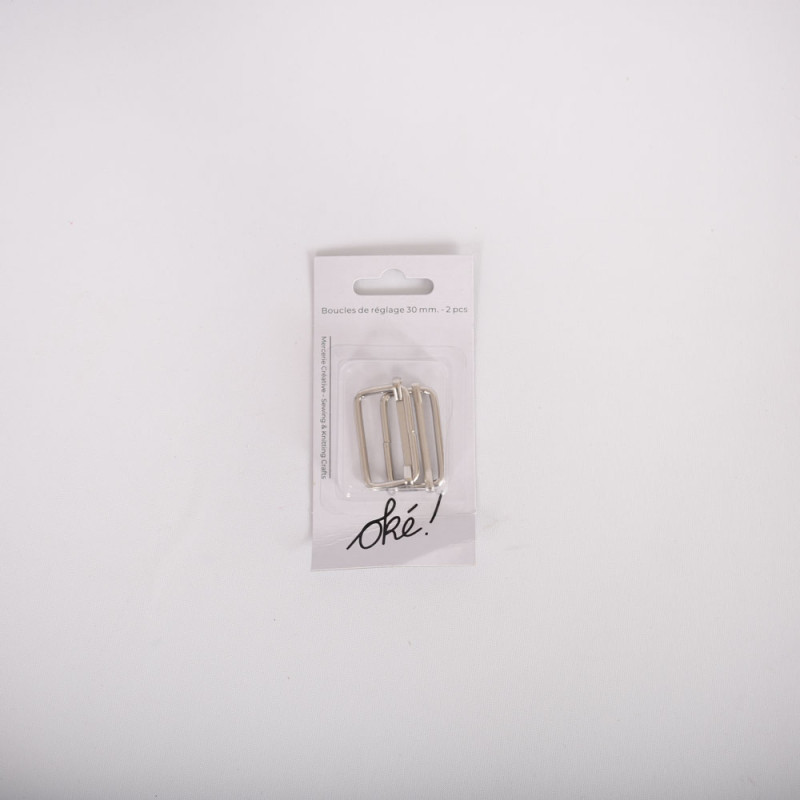 BOUCLE DE REGLAGE EN METAL 30 MM. 2 PCS.